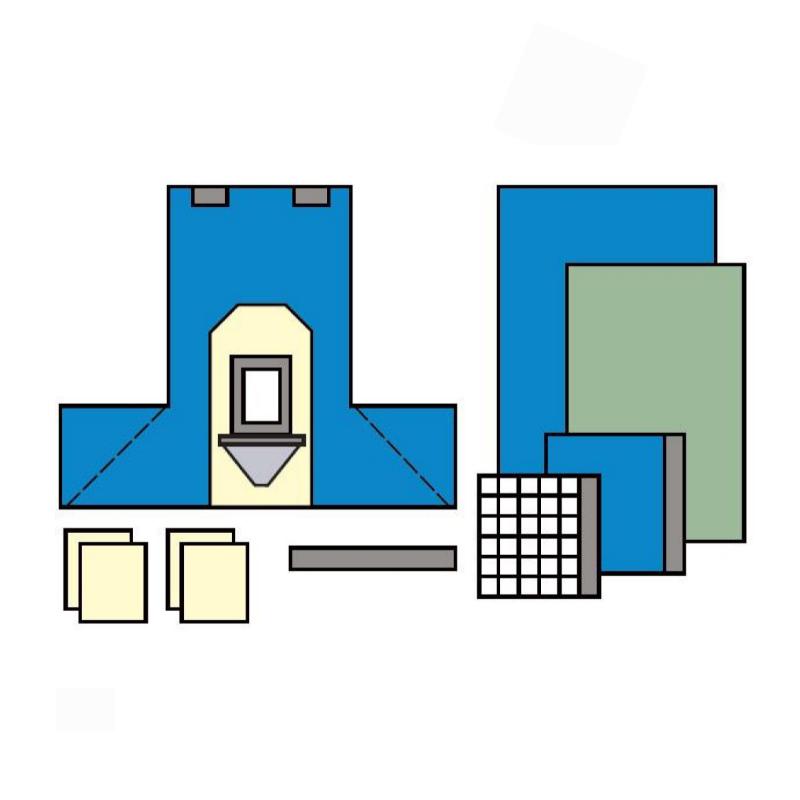 Комплект покриттів операційних для гінекологічних операцій (лапароскопія та гістероскопія) №1, стерильний, одноразового використання ,ТМ «АХІЛЛ»